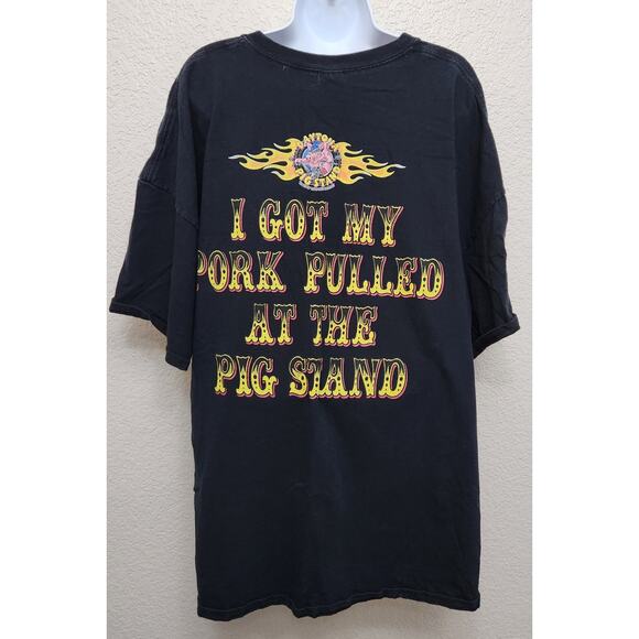 Black Daytona Pig Stand I Got My Pork Pulled At The Pig Stand Graphic Shirt 3XL - Picture 4 of 5